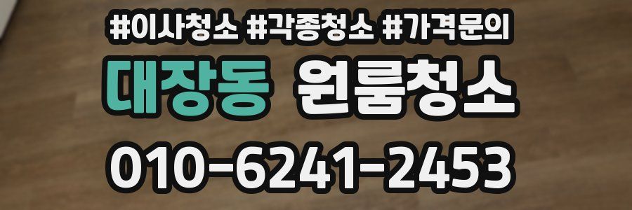 대장동 이사청소