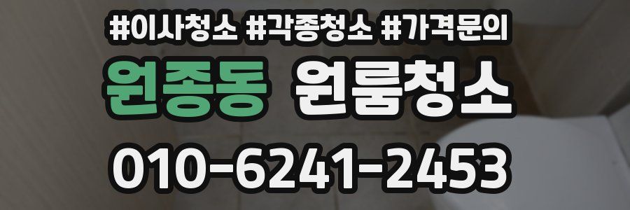 원종동 이사청소