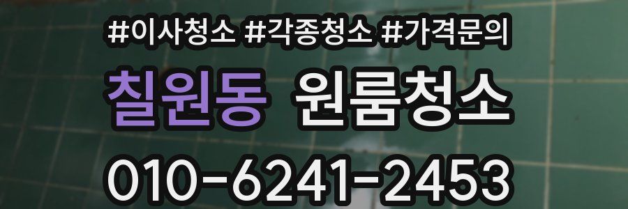 칠원동 이사청소