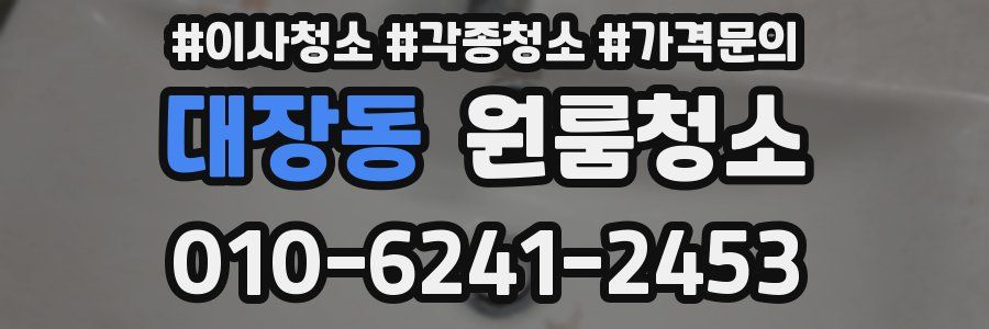 대장동 이사청소