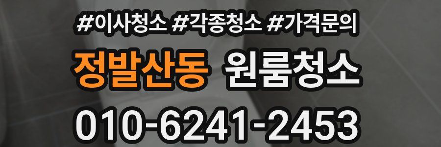 정발산동 이사청소