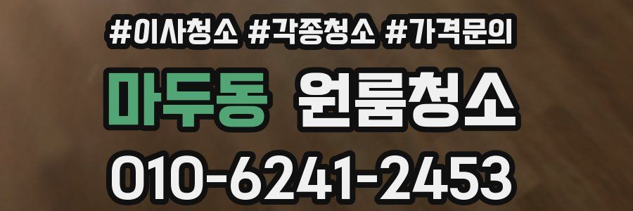 마두동 이사청소