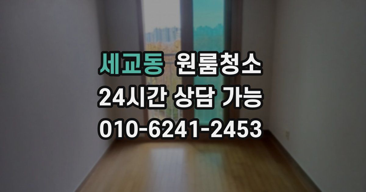 세교동 입주청소