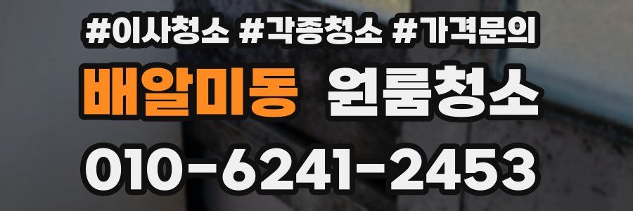 배알미동 이사청소