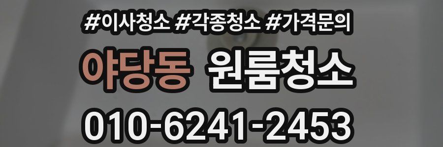 야당동 이사청소