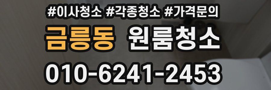 금릉동 이사청소