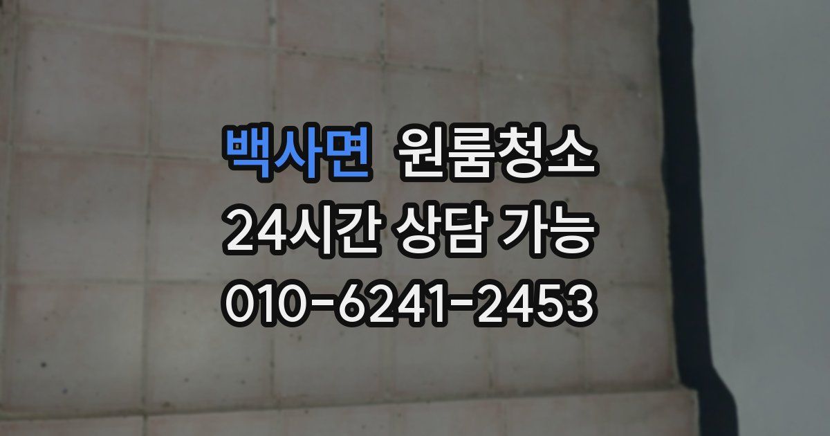 백사면 입주청소