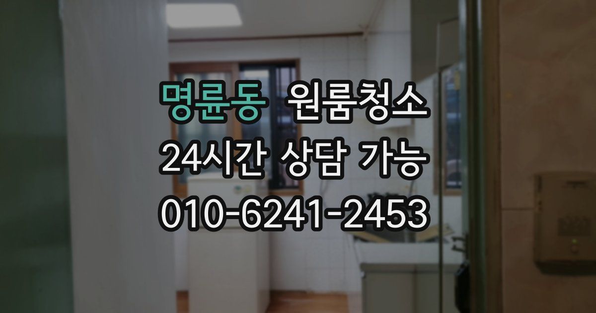 명륜동 입주청소