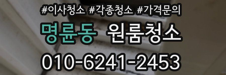 명륜동 이사청소