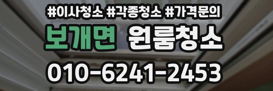 보개면 이사청소