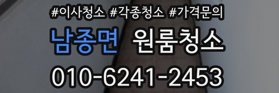 남종면 이사청소