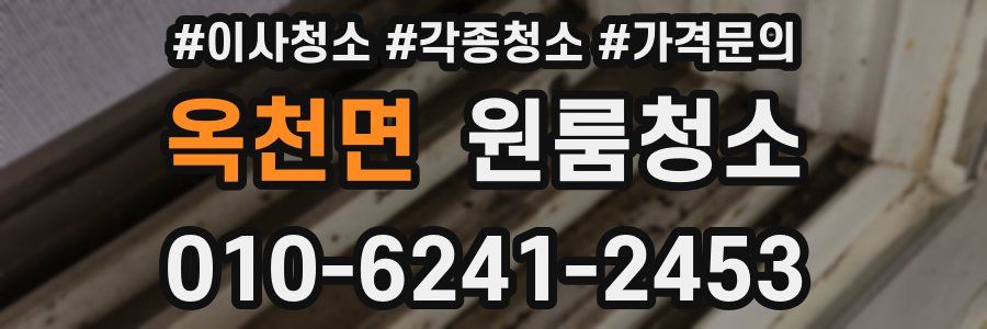 옥천면 이사청소