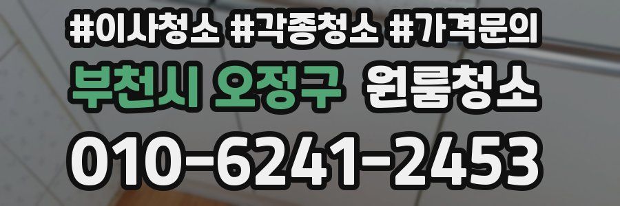 부천시 오정구 이사청소