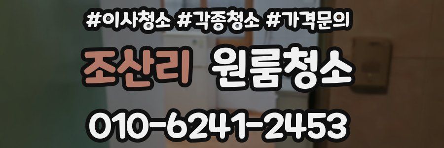 조산리 이사청소