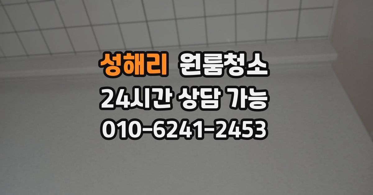 성해리 입주청소