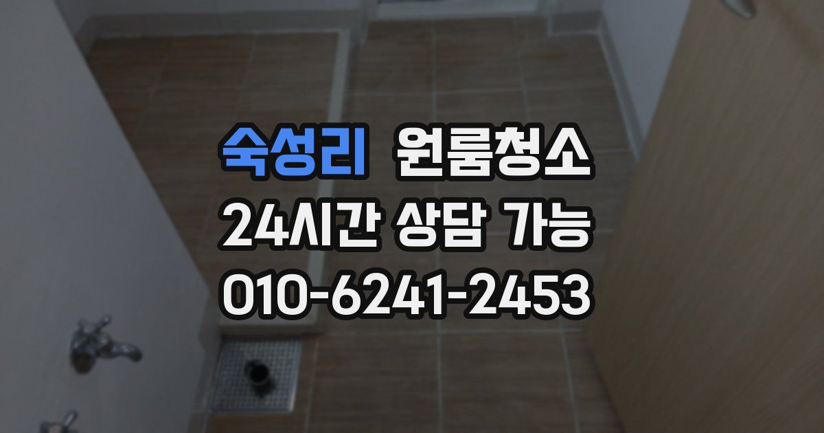 숙성리 입주청소