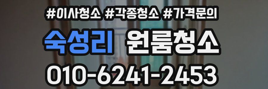 숙성리 이사청소