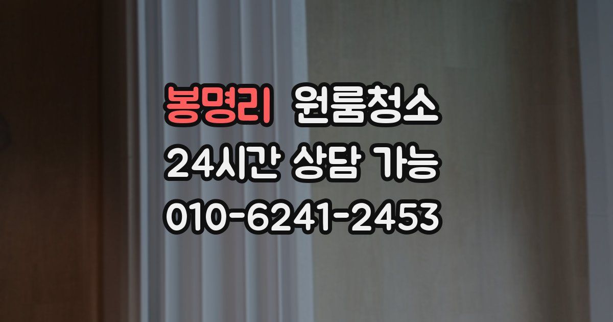 봉명리 입주청소