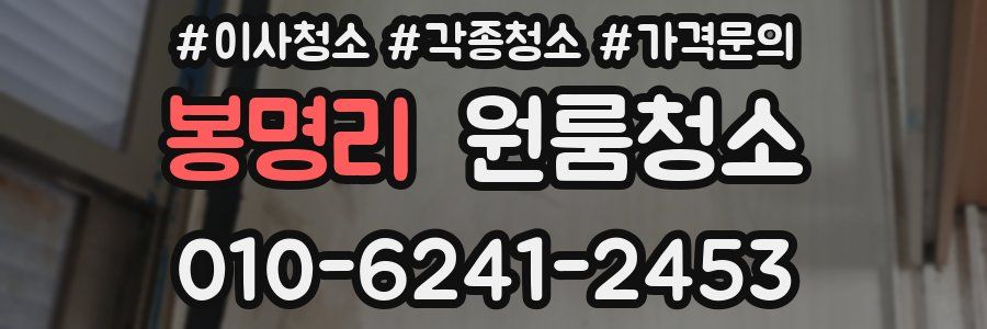 봉명리 이사청소