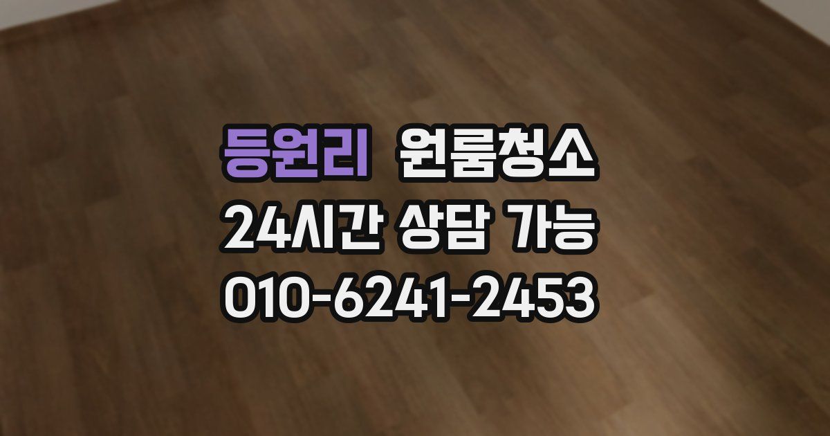 등원리 입주청소