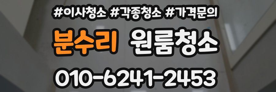 분수리 이사청소