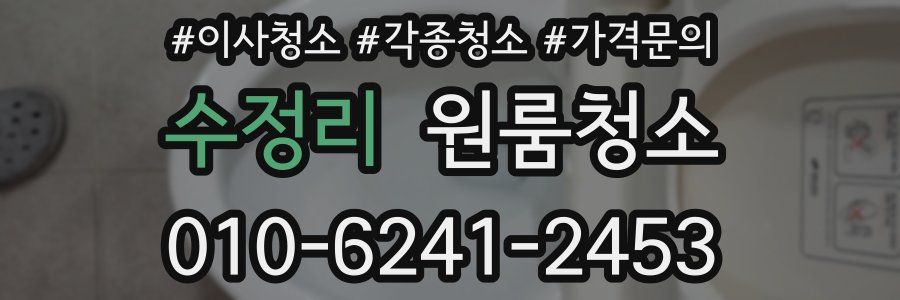 수정리 이사청소