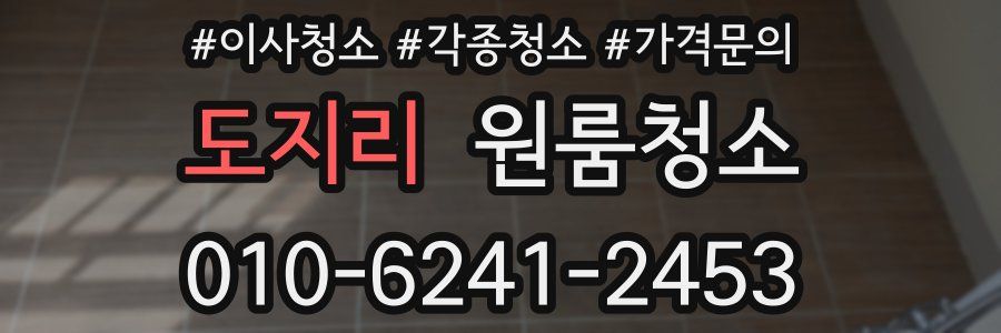 도지리 이사청소