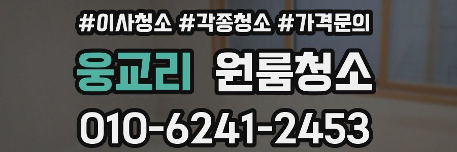 웅교리 이사청소