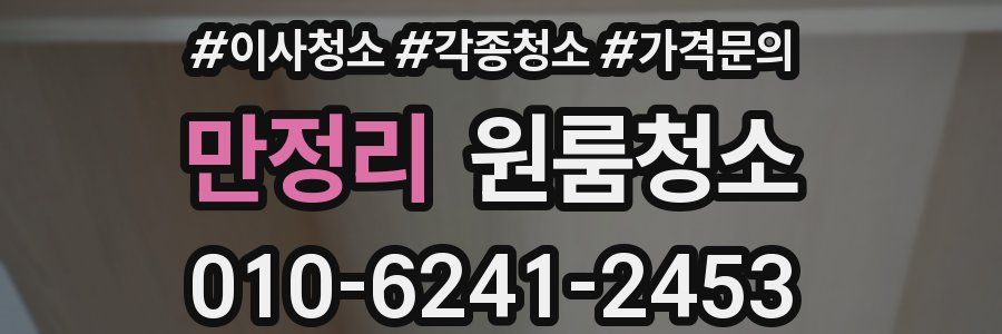 만정리 이사청소