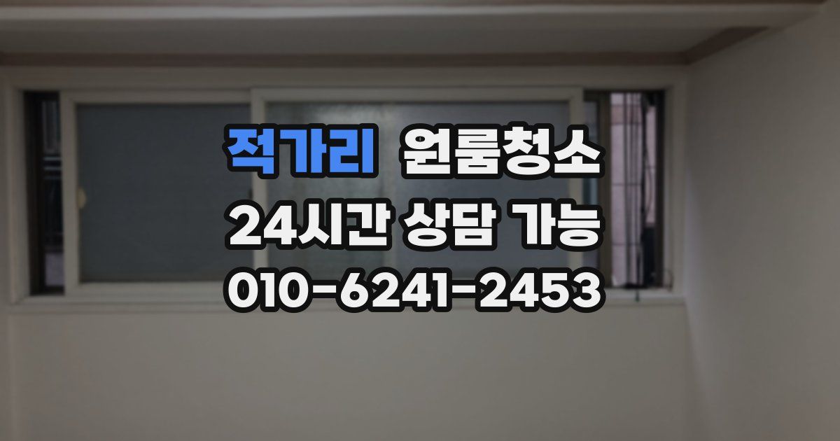 적가리 입주청소