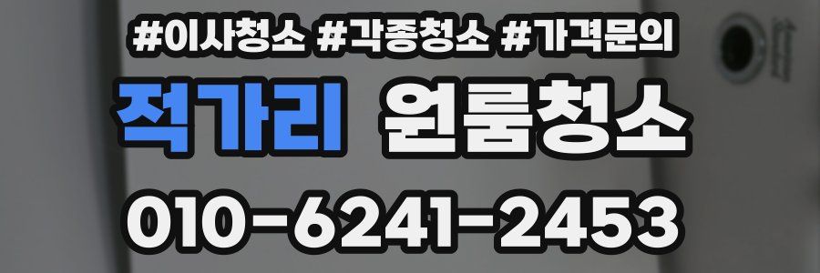 적가리 이사청소