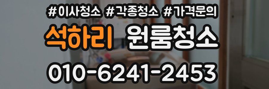 석하리 이사청소