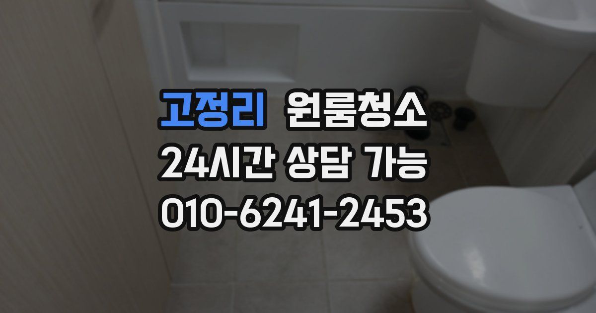 고정리 입주청소