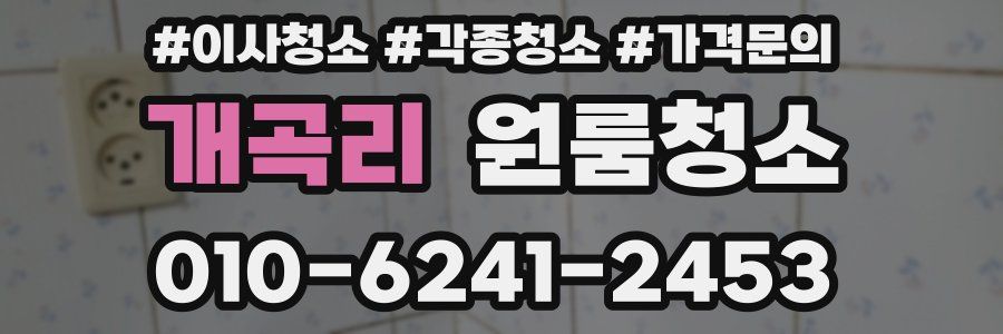 개곡리 이사청소