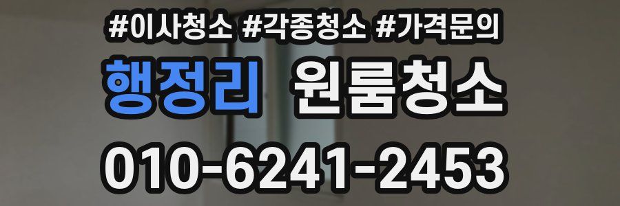 행정리 이사청소