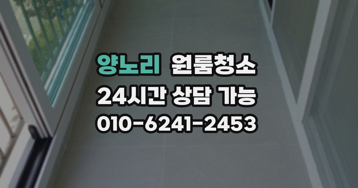 양노리 입주청소