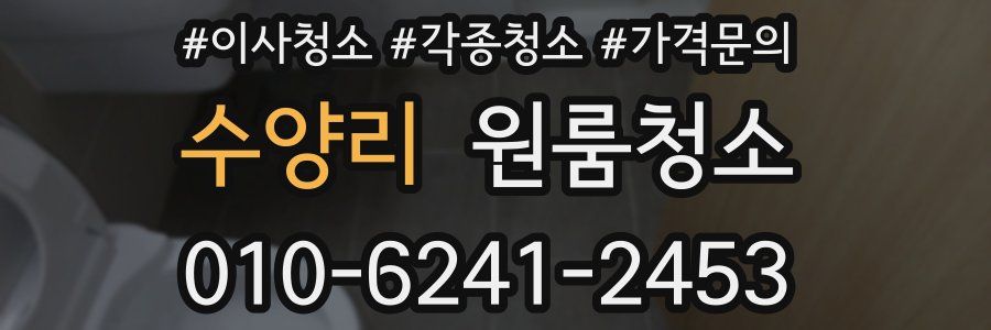 수양리 이사청소