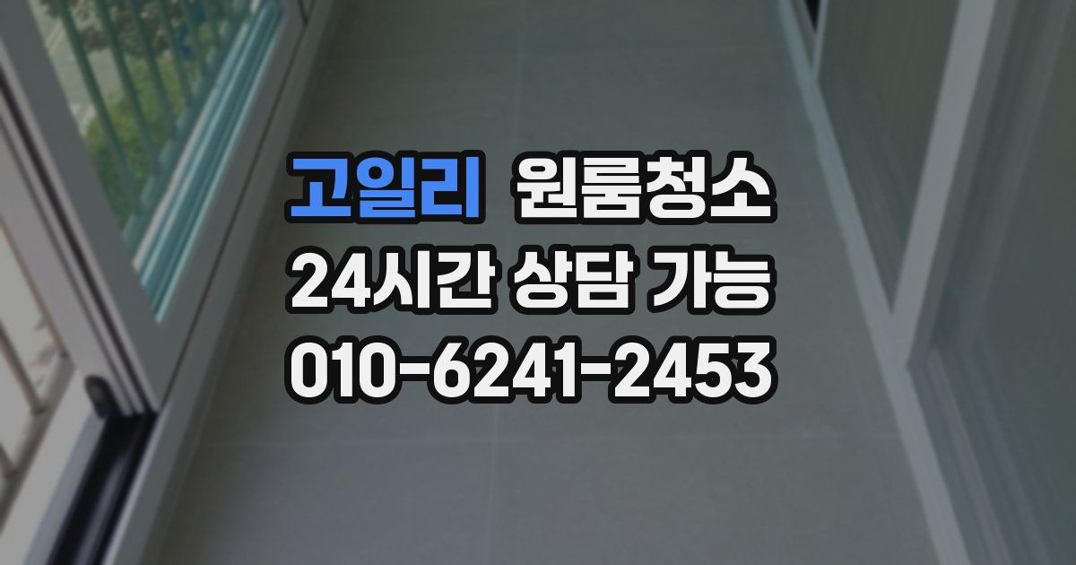고일리 입주청소