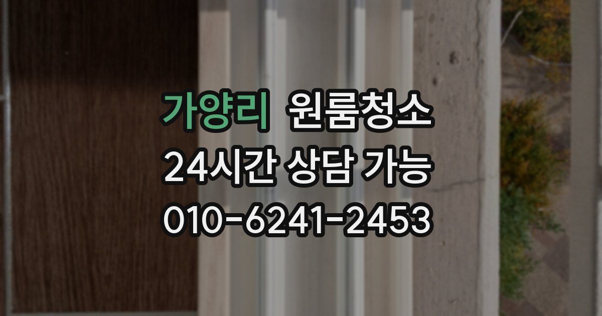 가양리 입주청소