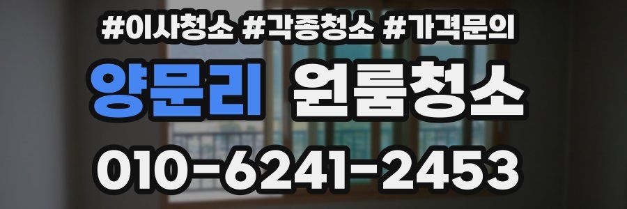 양문리 이사청소