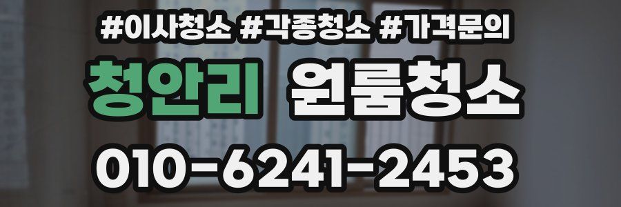 청안리 이사청소