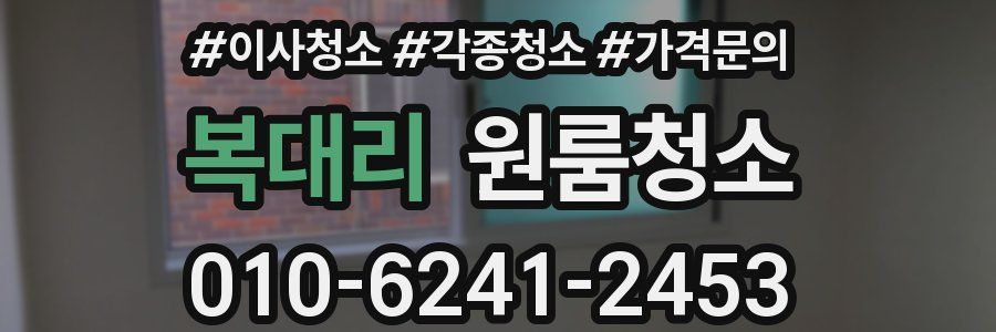 복대리 이사청소