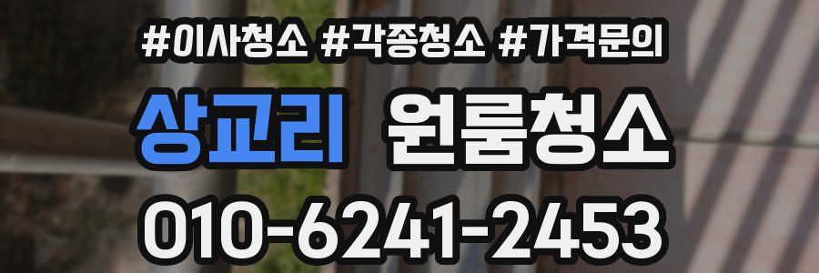 상교리 이사청소