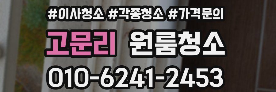 고문리 이사청소