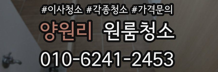 양원리 이사청소