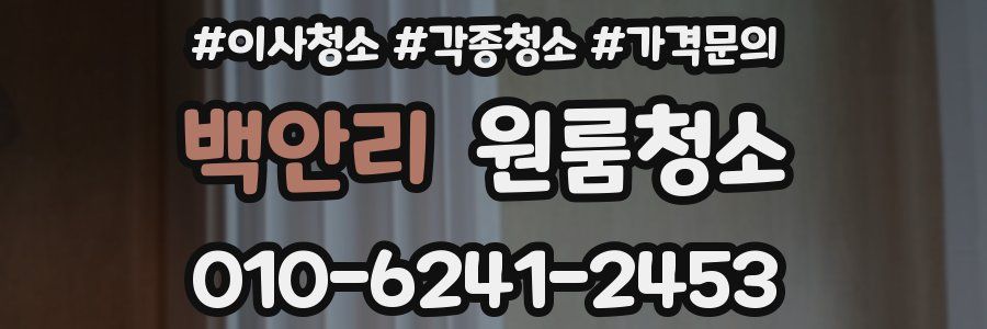 백안리 이사청소