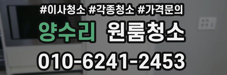 양수리 이사청소