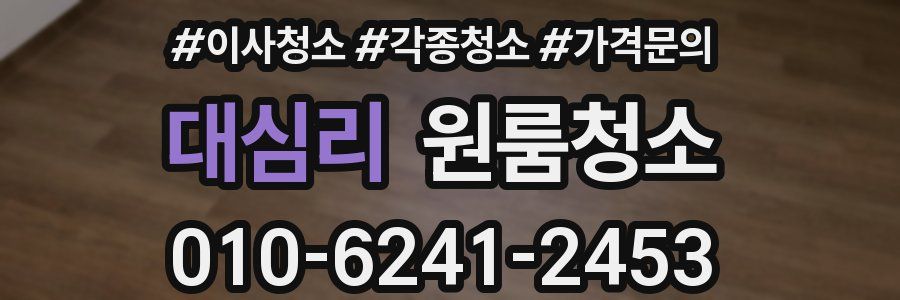 대심리 이사청소