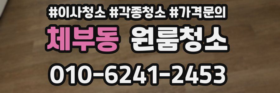 체부동 이사청소