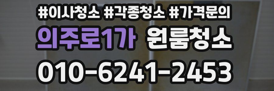 의주로1가 이사청소